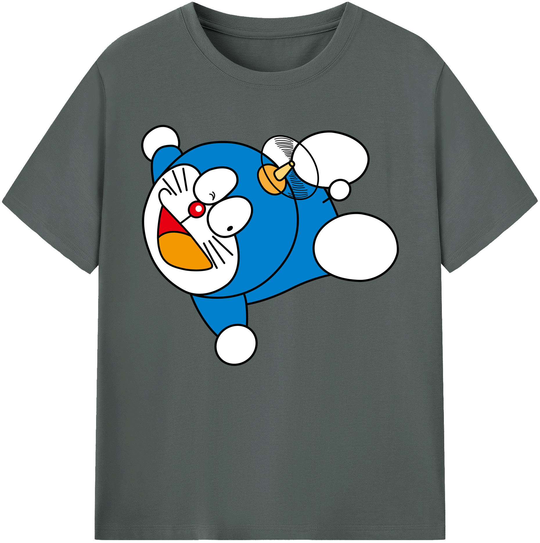 （画像用） ドラえもん Doraemon 綿100％ メンズ半袖Tシャツ｜肌触りやわらか＆通気性